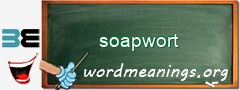 WordMeaning blackboard for soapwort